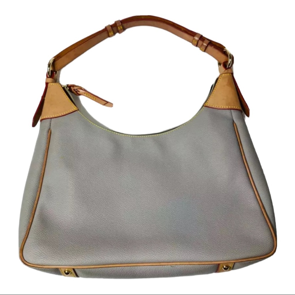 Dooney & Bourke Gray Pebble Leather Kimberly Crossbody Bag In Mint  Cond Vintage - Picture 3 of 13